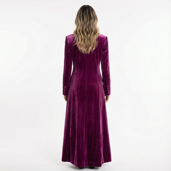 Vestido Blazer Maxi de Terciopelo