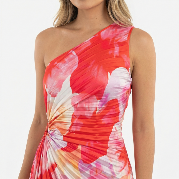 Vestido Asimétrico Largo Floral
