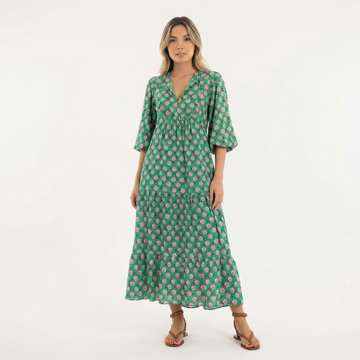 Vestido Boho Largo Estampado