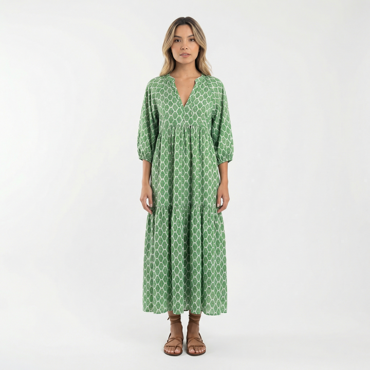 Vestido Boho Largo Estampado