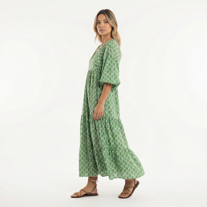 Vestido Boho Largo Estampado