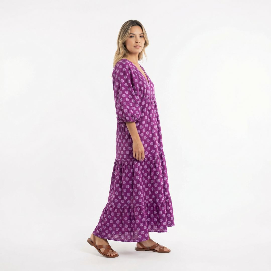 Vestido Boho Largo Estampado