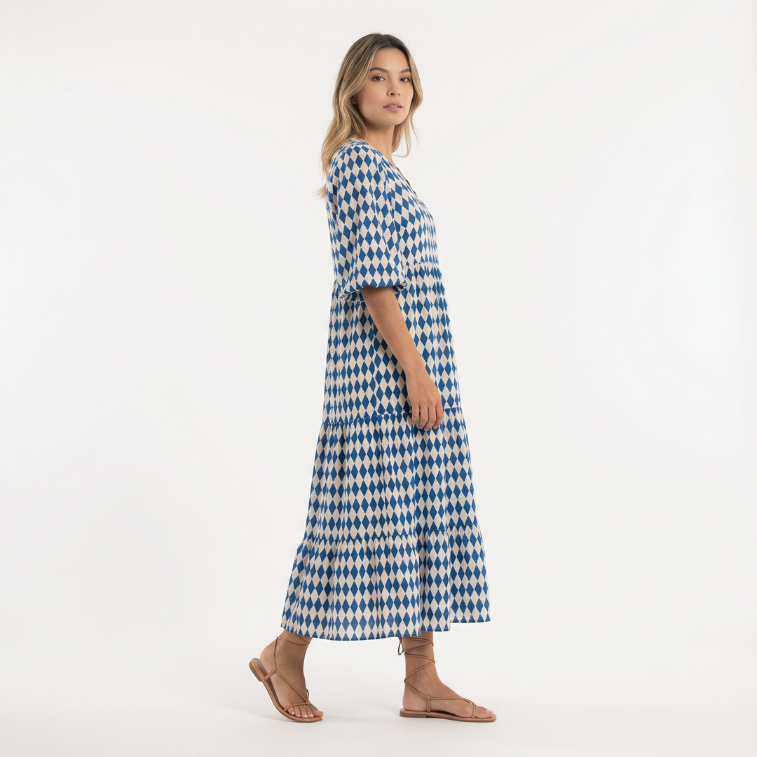 Vestido Boho Largo Estampado
