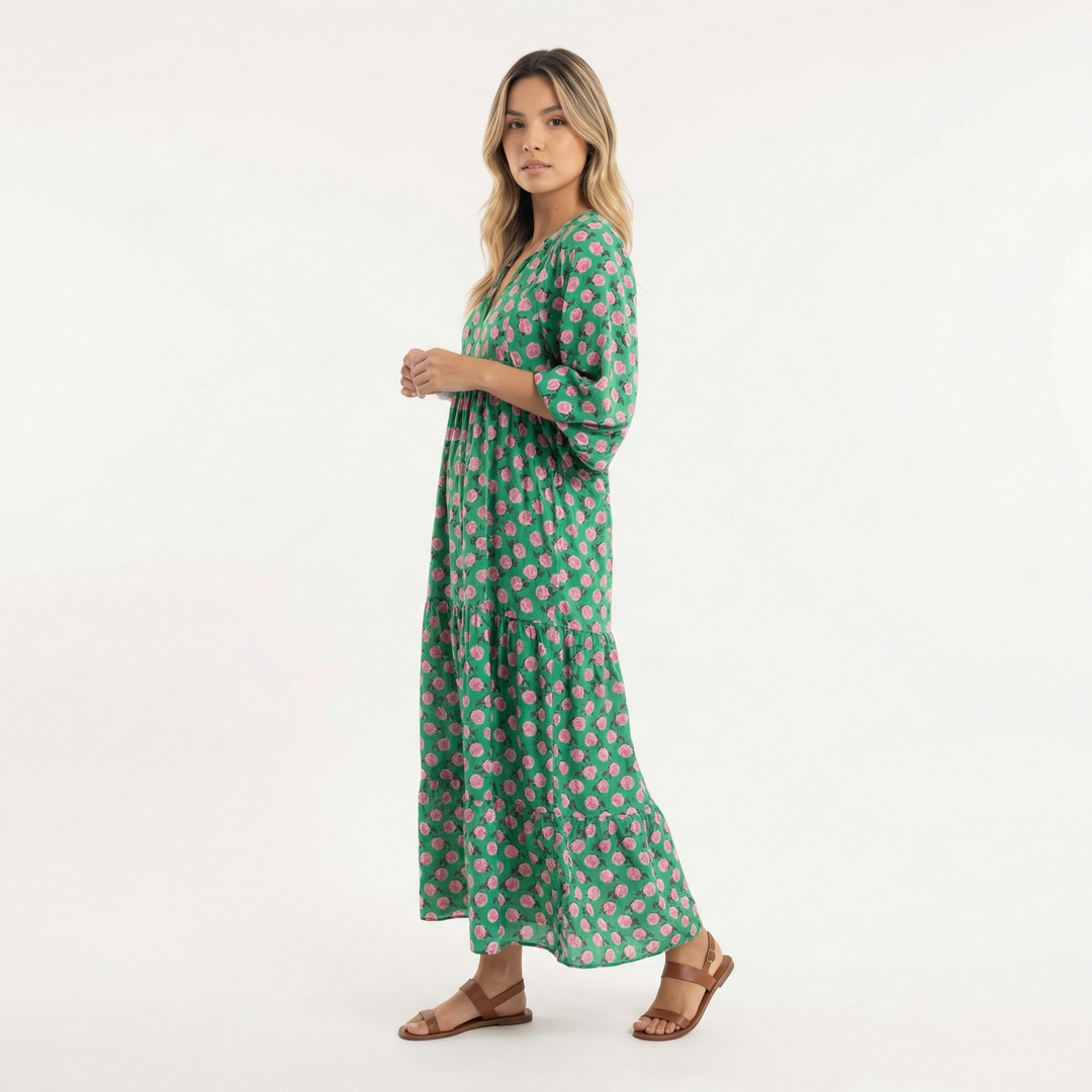 Vestido Boho Largo Estampado