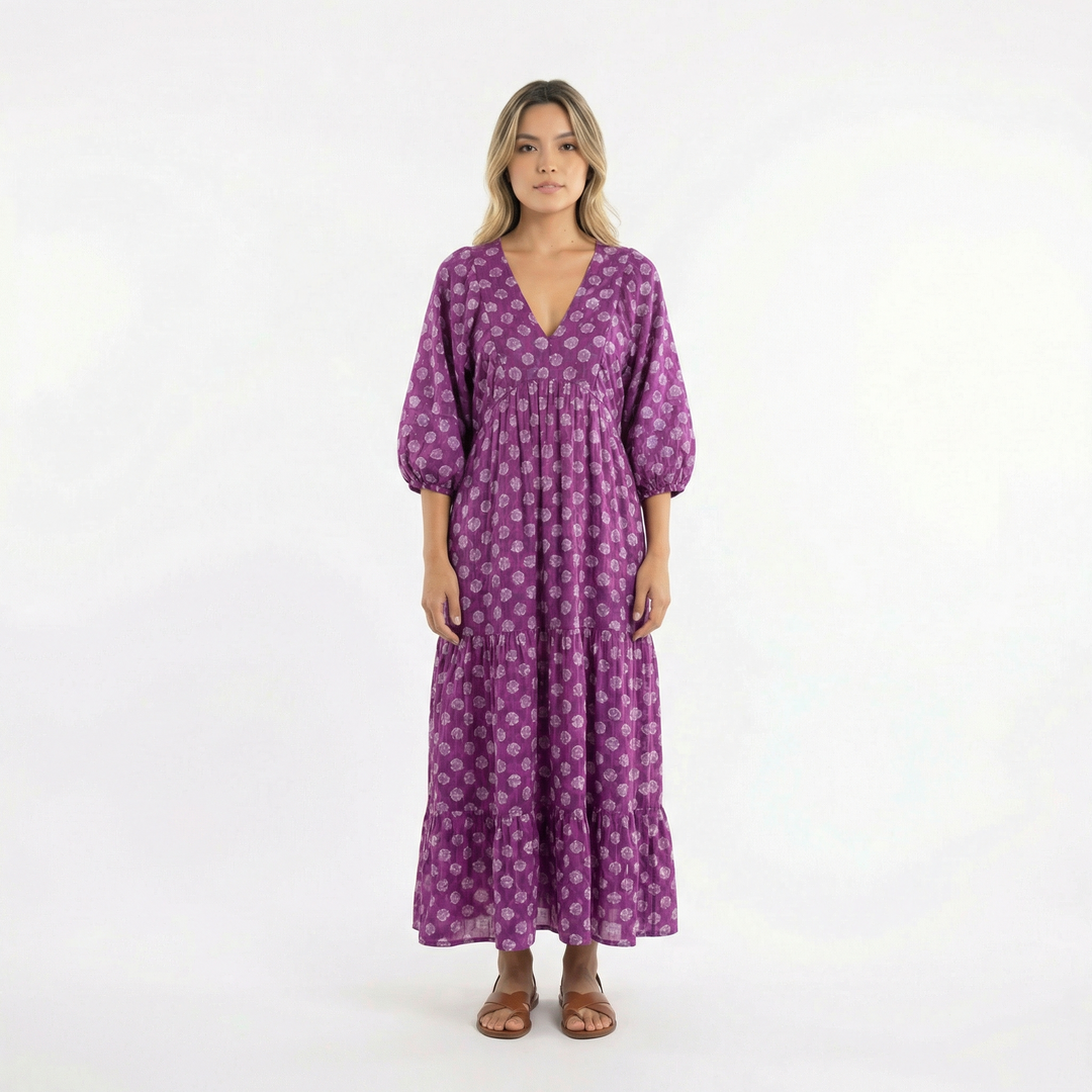 Vestido Boho Largo Estampado