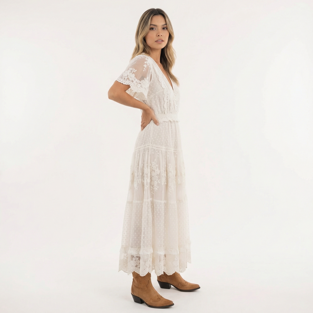Vestido Midi de Encaje Verano