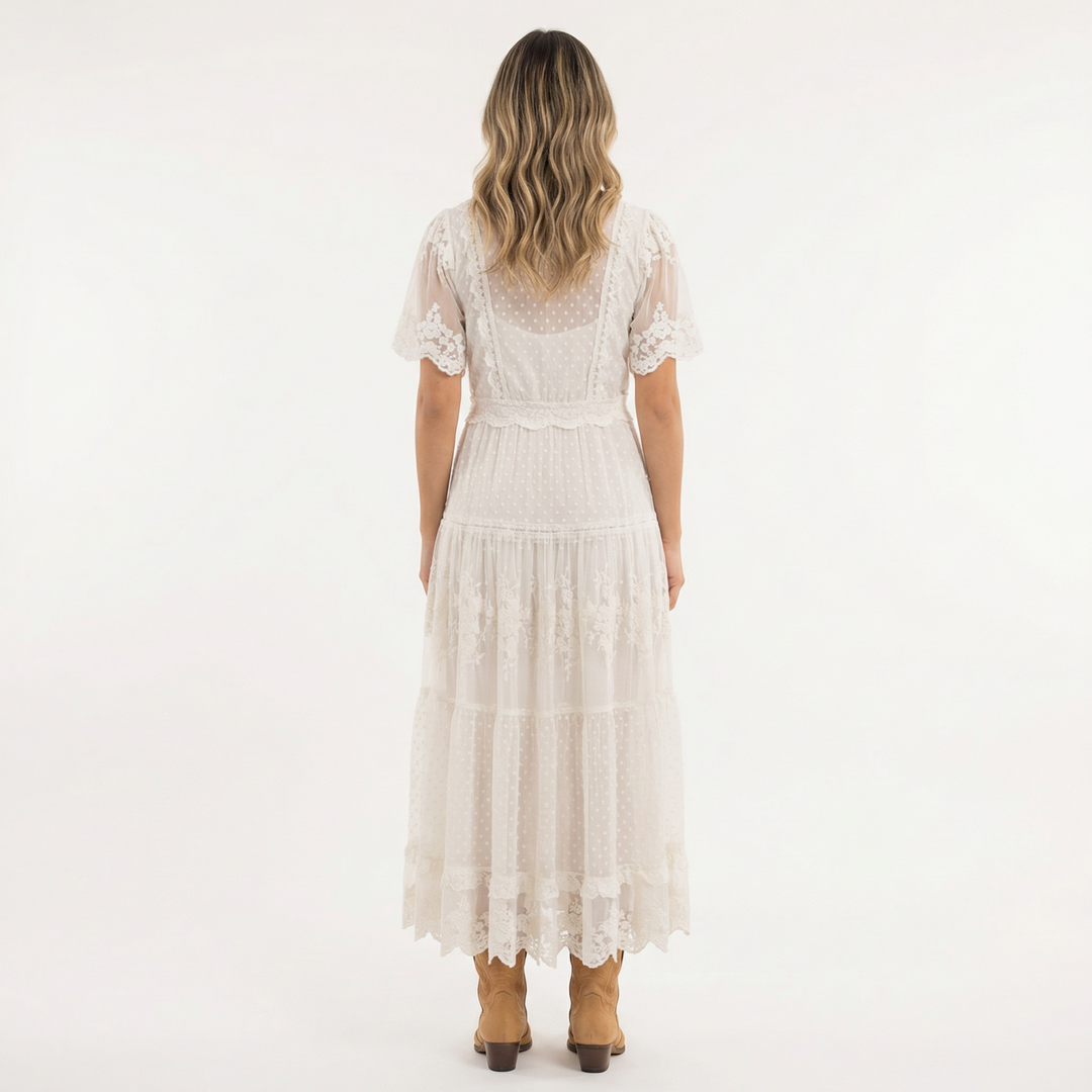 Vestido Midi de Encaje Verano