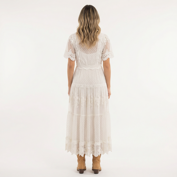 Vestido Midi de Encaje Verano