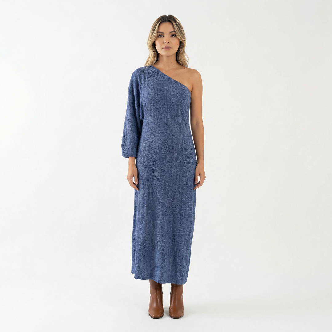 Vestido Asimétrico Lino Elegante