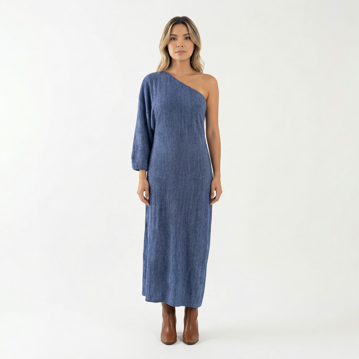 Vestido Asimétrico Lino Elegante