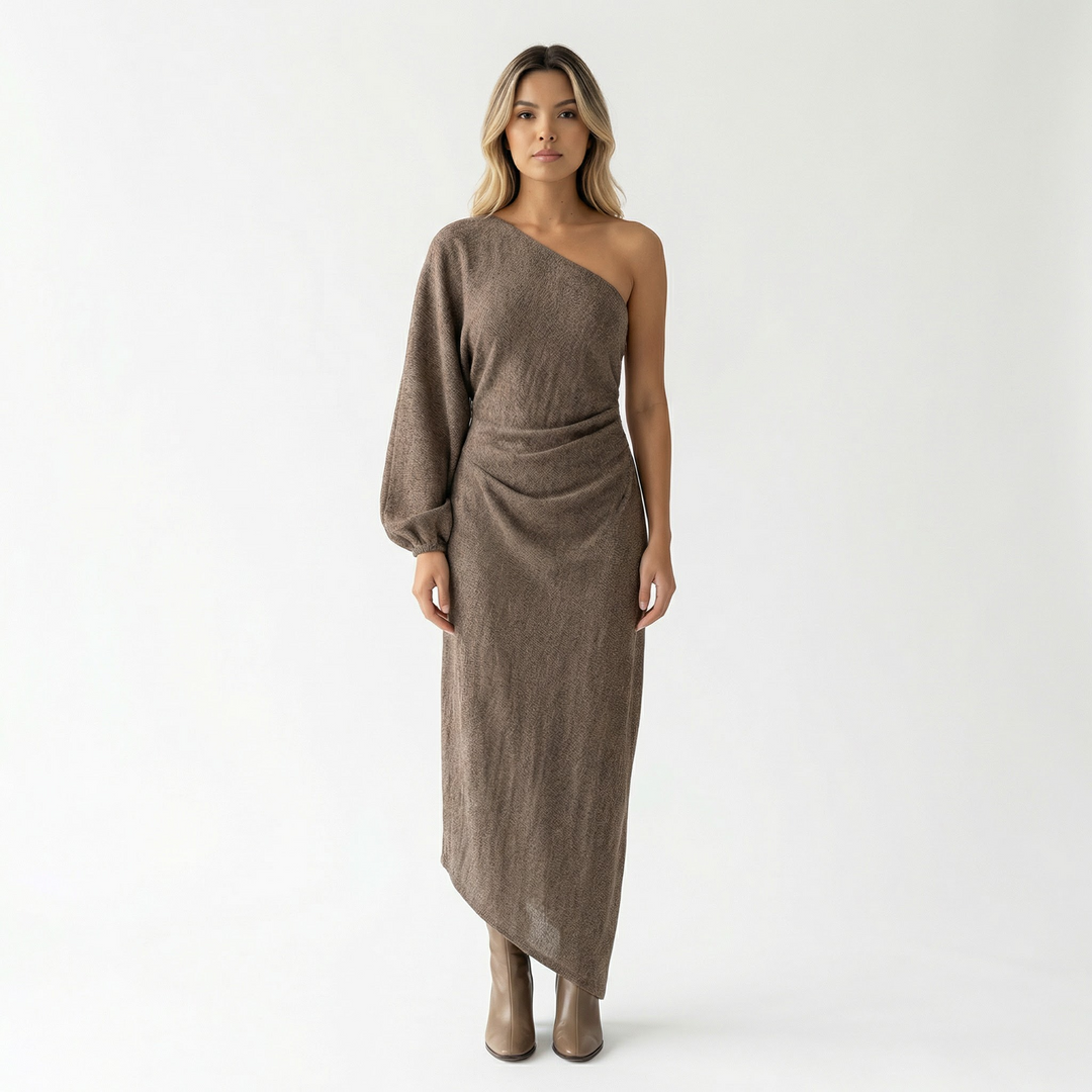 Vestido Asimétrico Lino Elegante