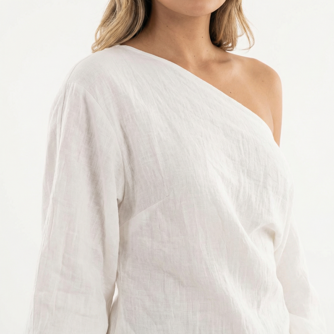 Vestido Asimétrico Lino Elegante