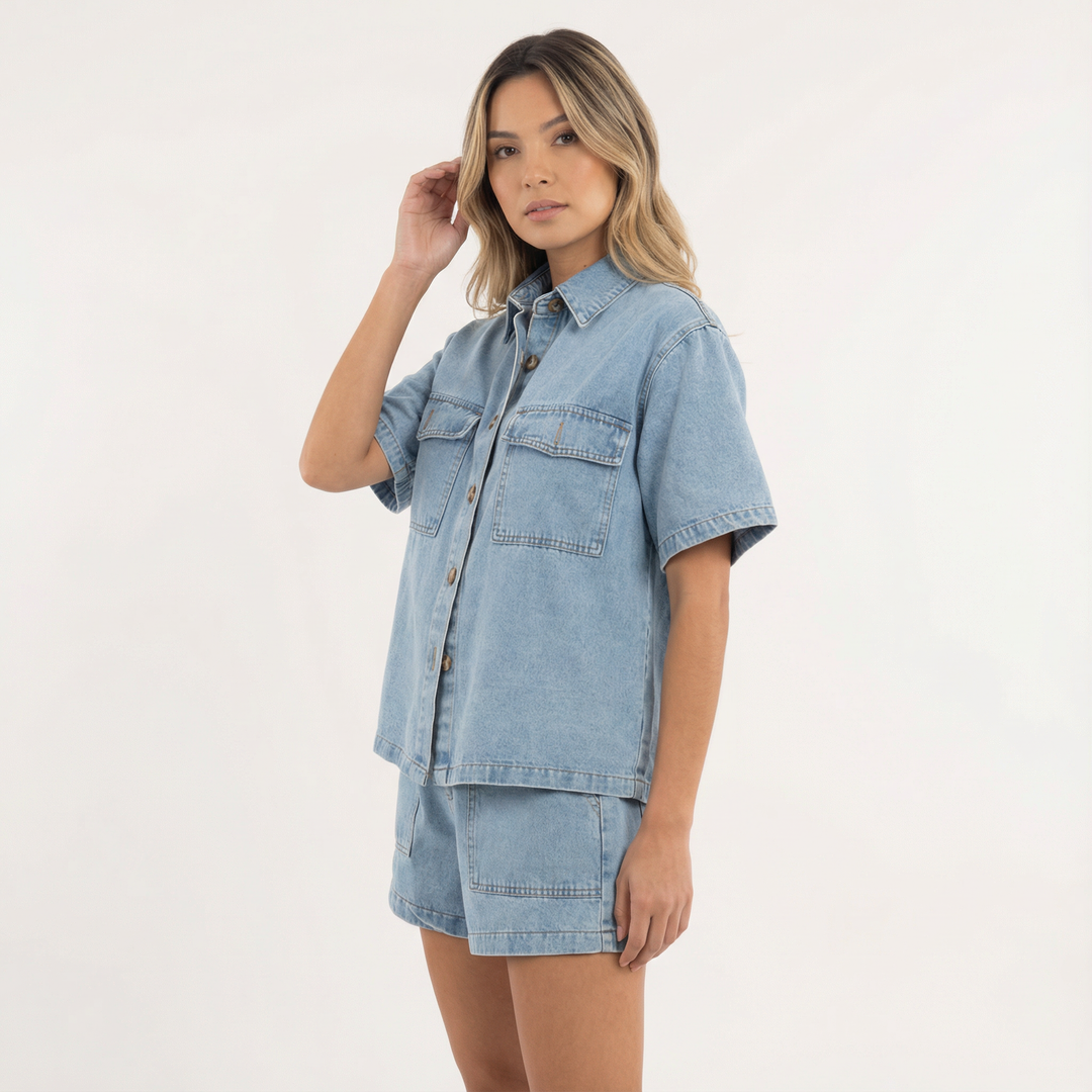 Conjunto de Denim de Corte Clásico