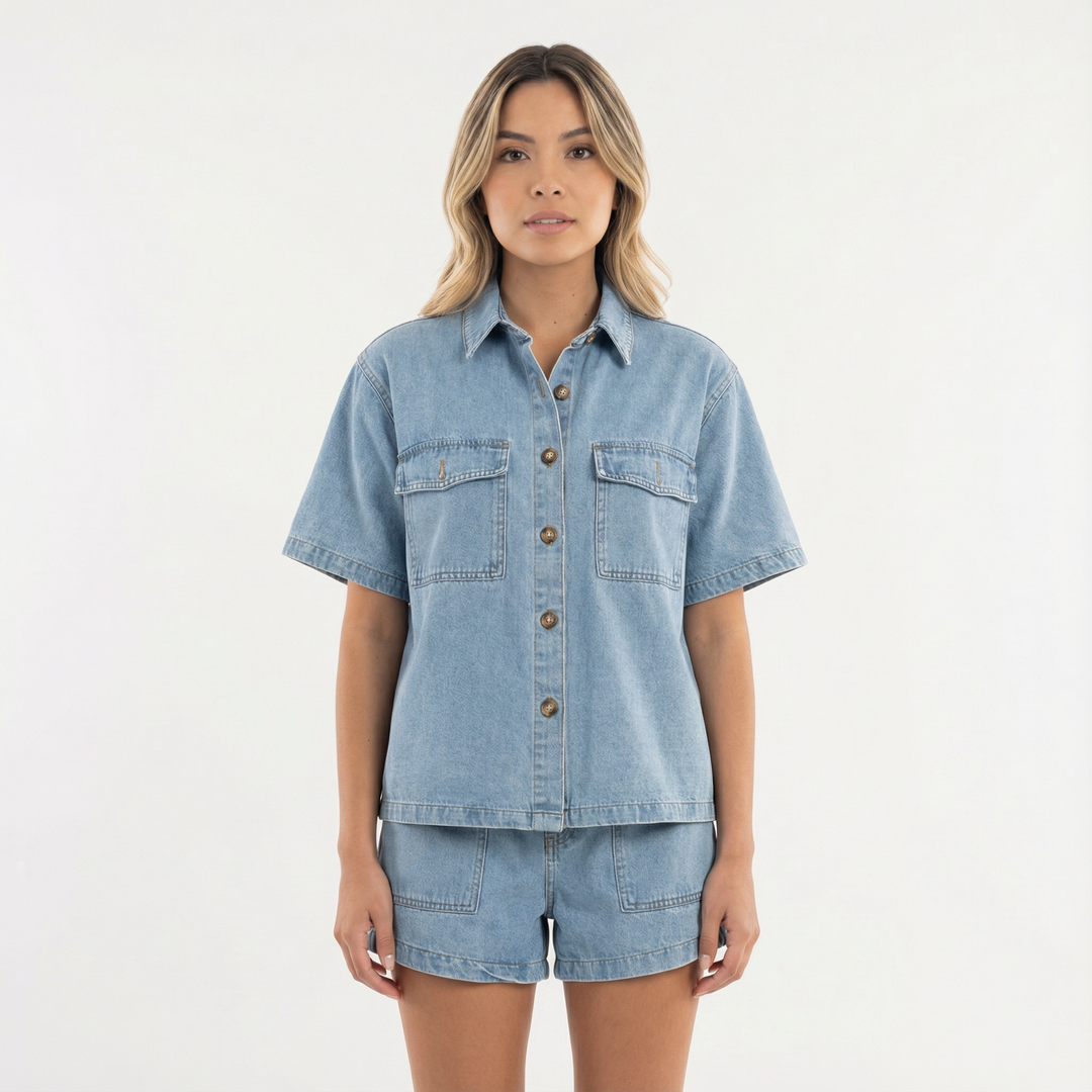 Conjunto de Denim de Corte Clásico