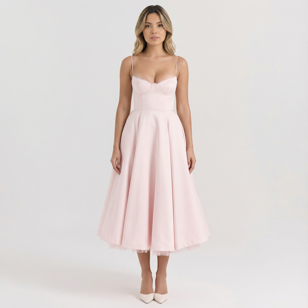 Vestido Clásico de Corte Entallado y Tela Suave
