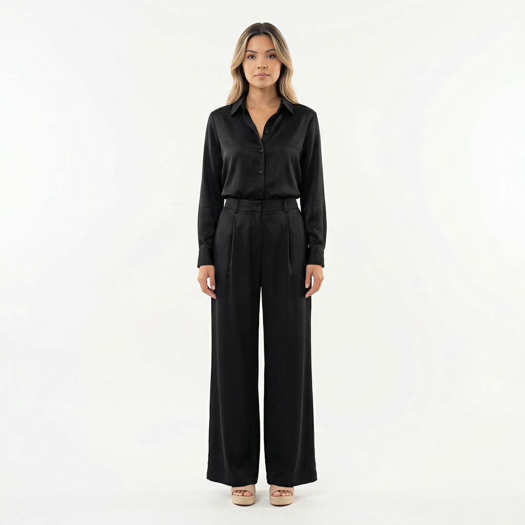 Conjunto Lino Rosa Pantalón Ancho
