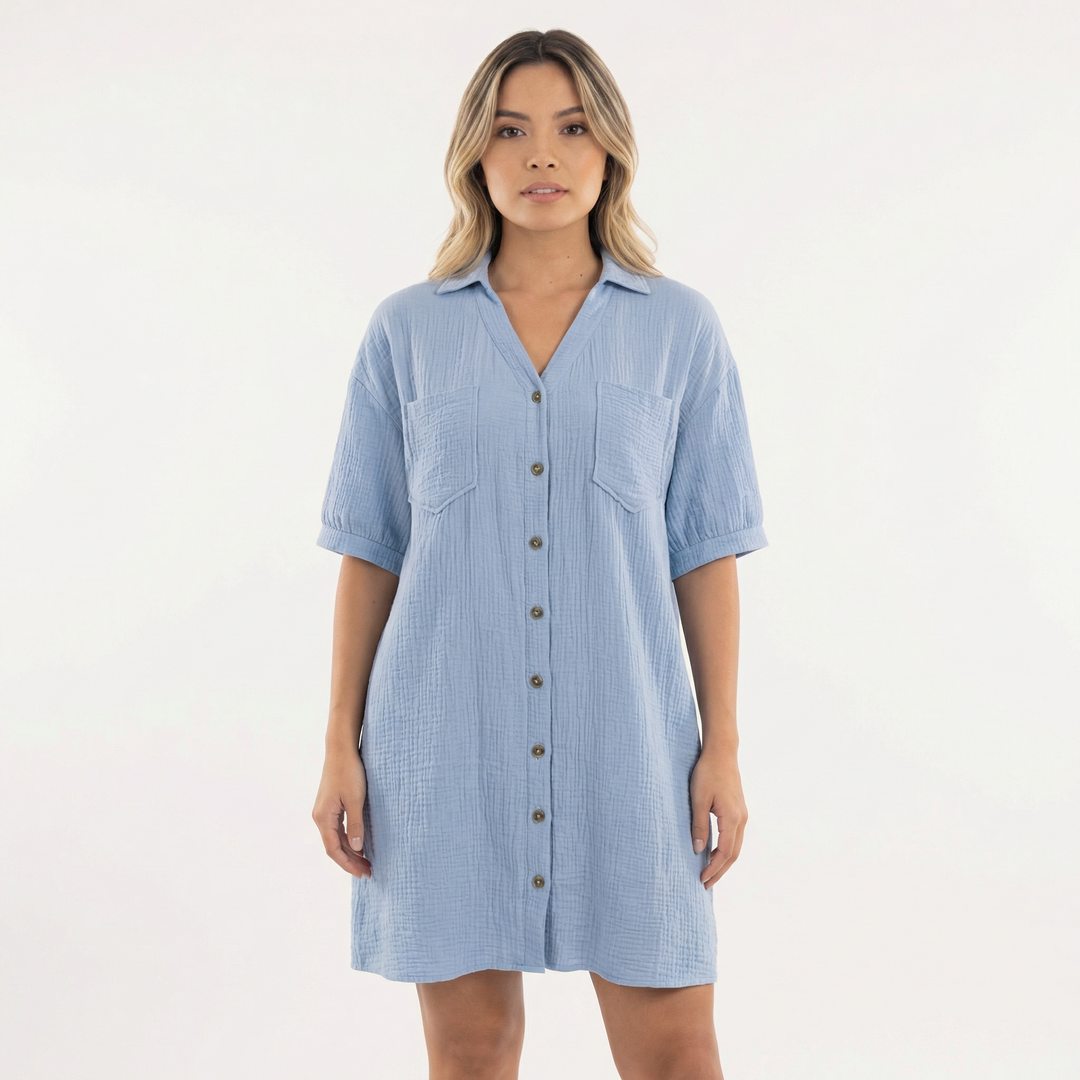 Vestido Camisero Talla Grande