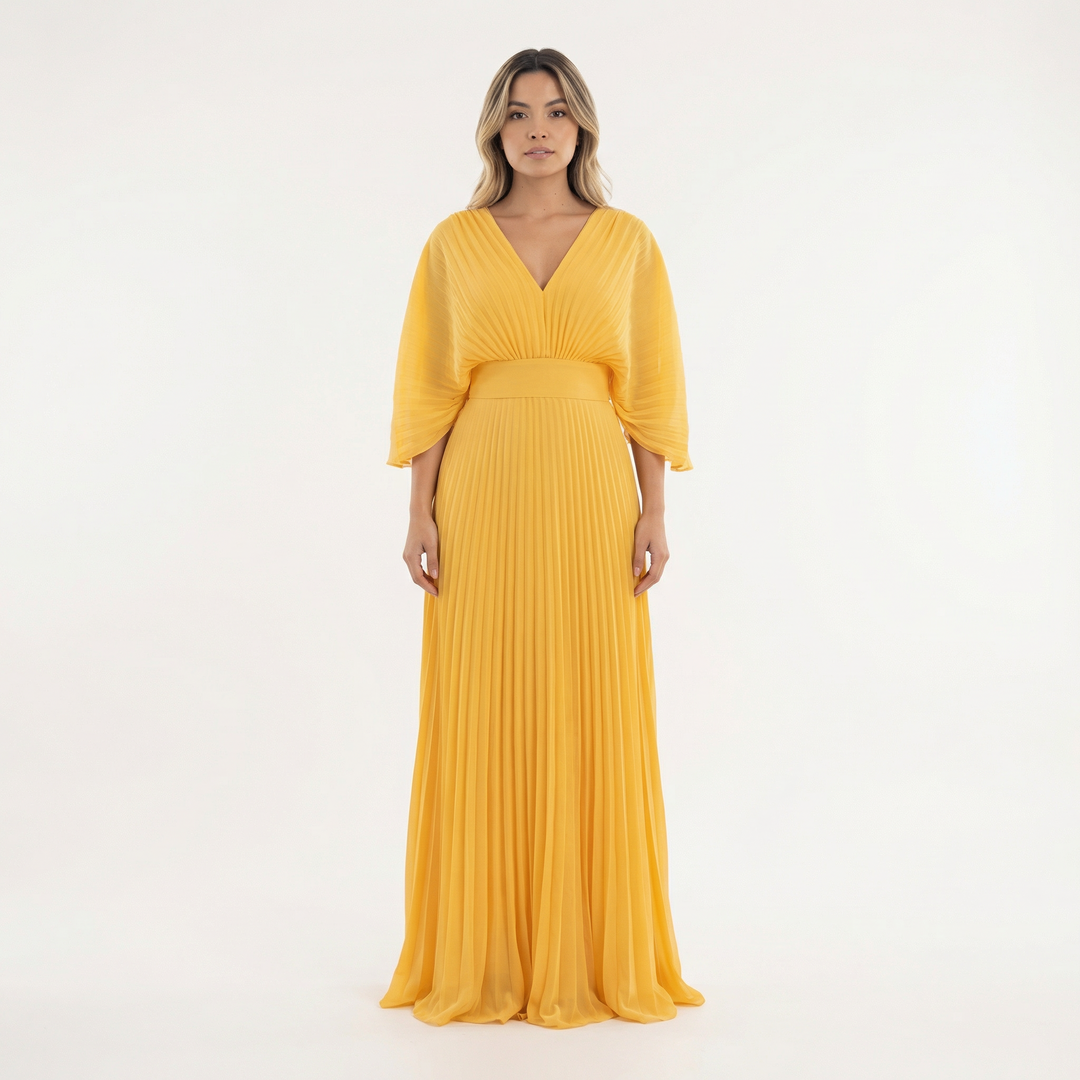 Vestido Largo Fluido Mujer