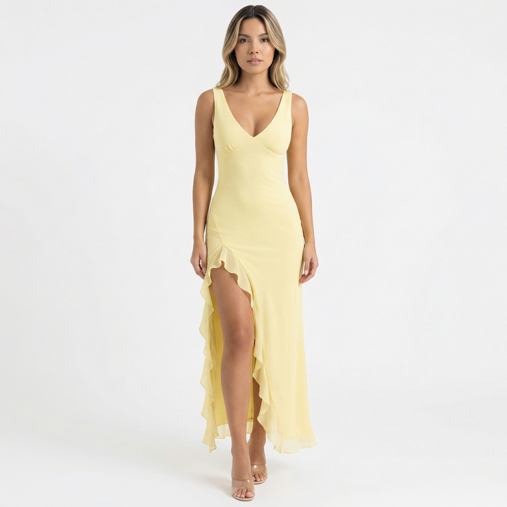 Vestido de Fiesta con Volantes