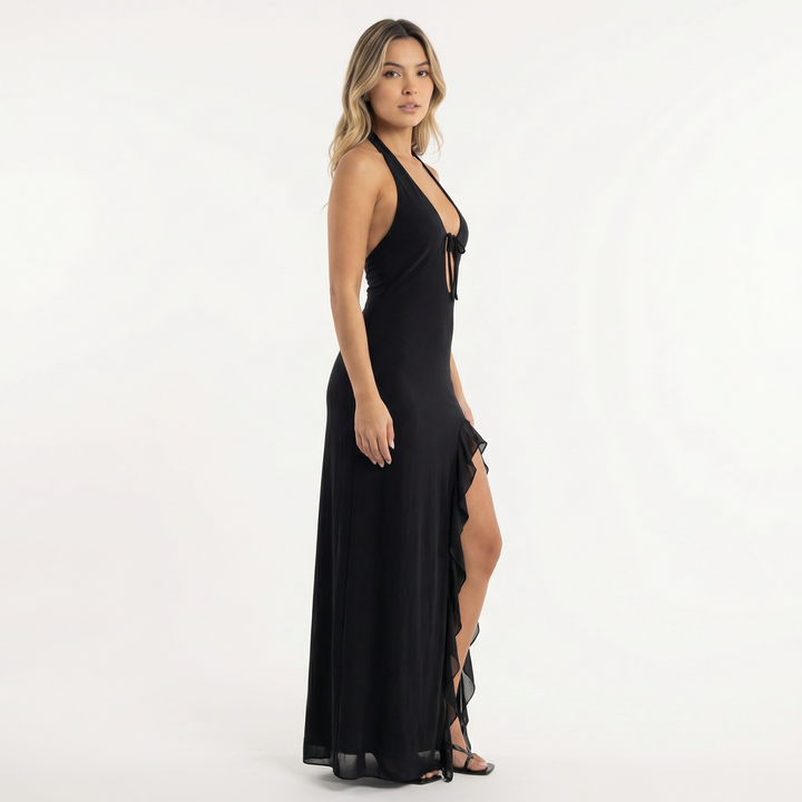 Vestido de Fiesta con Volantes