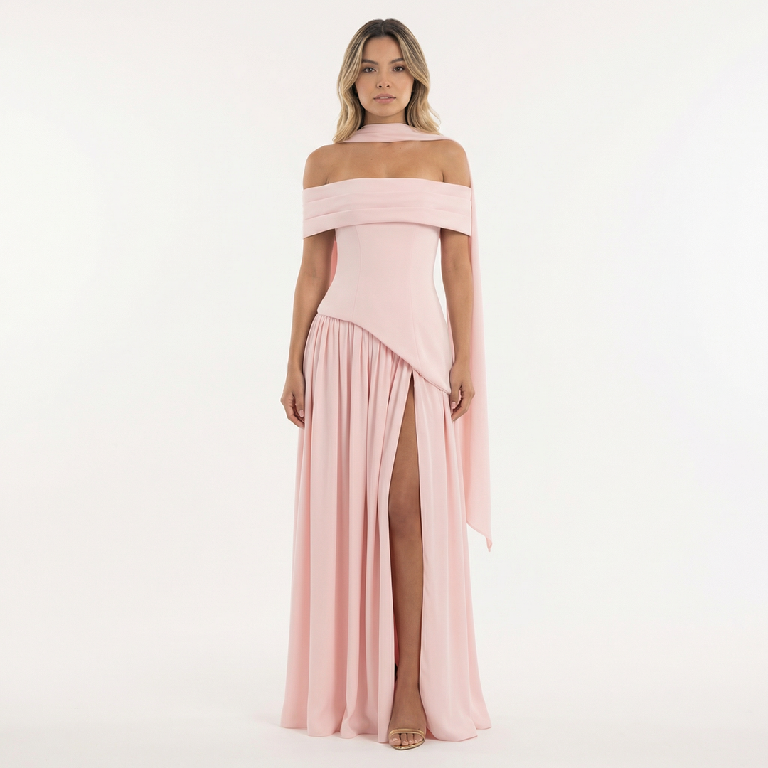Vestido de Fiesta Largo Asimétrico