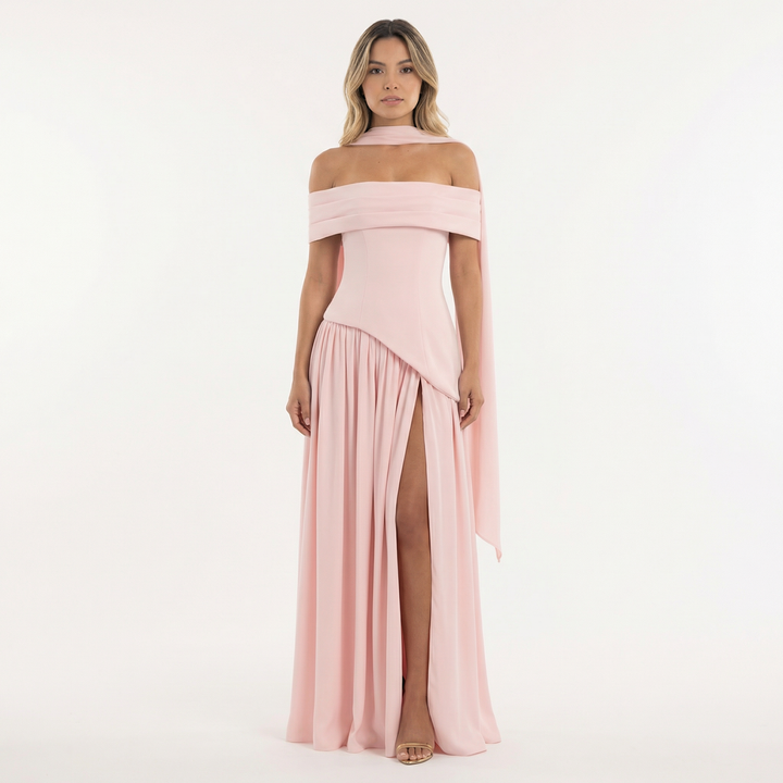 Vestido de Fiesta Largo Asimétrico