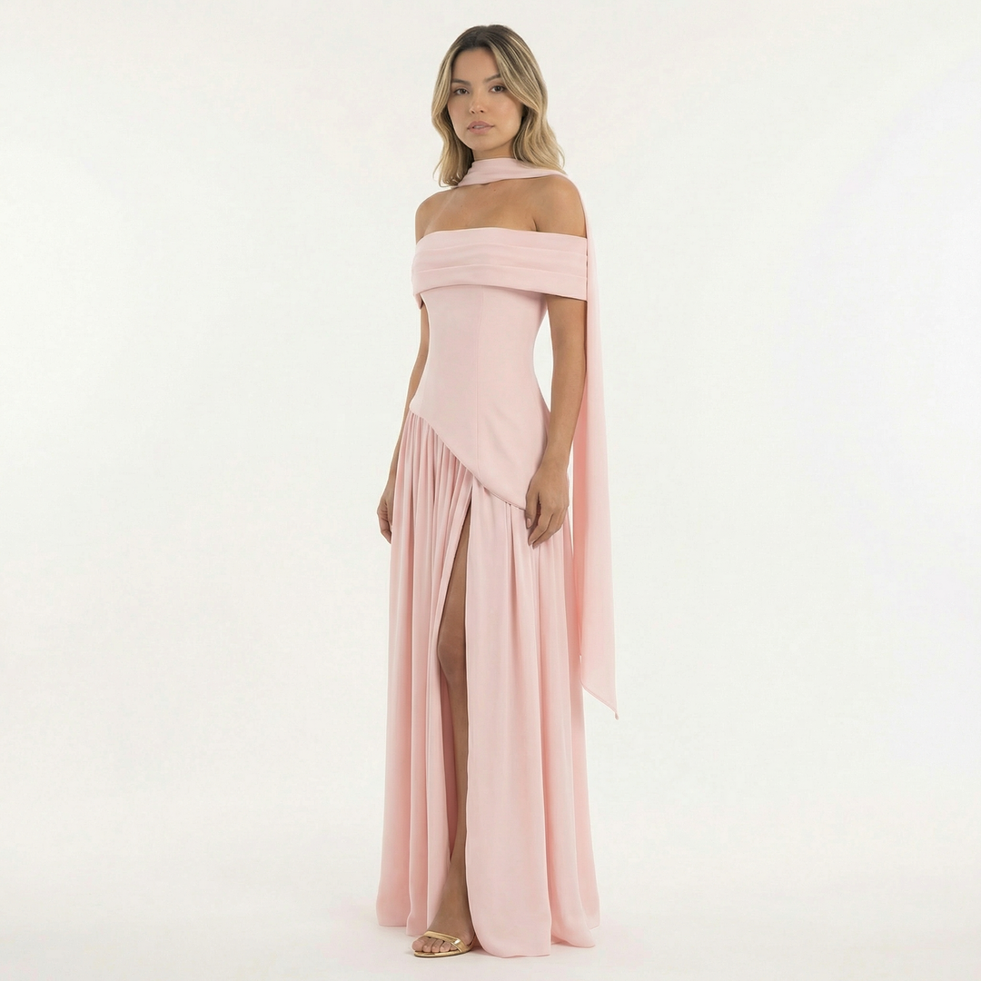 Vestido de Fiesta Largo Asimétrico