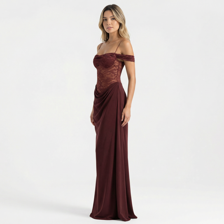 Vestido de Fiesta Maxi Asimétrico