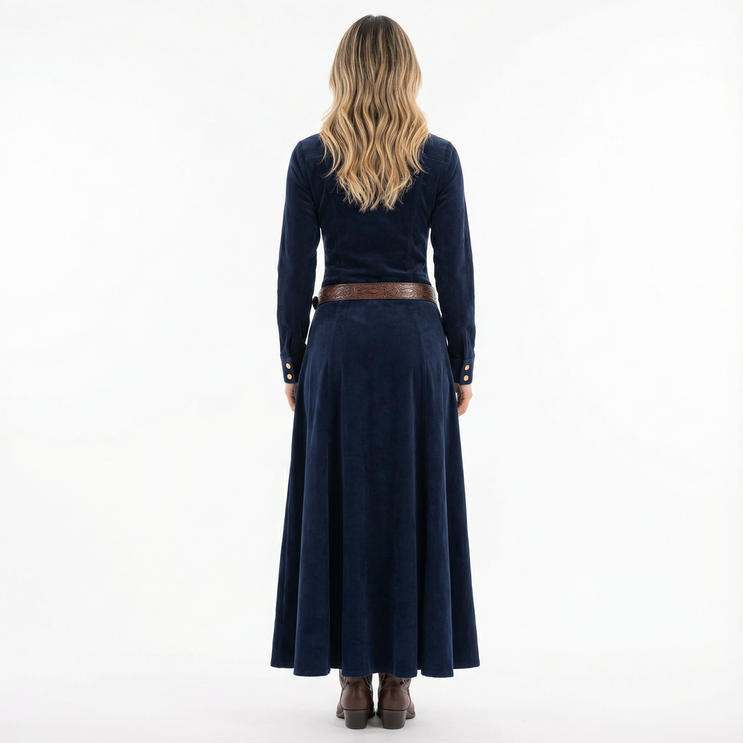 Vestido Maxi de Terciopelo Elegante