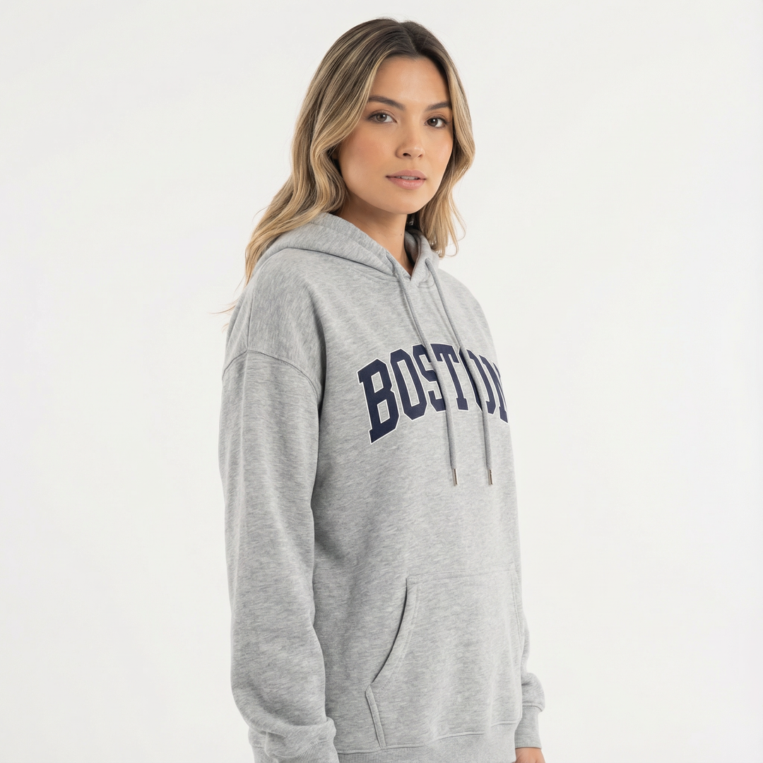 Sudadera Oversize Estampada Mujer