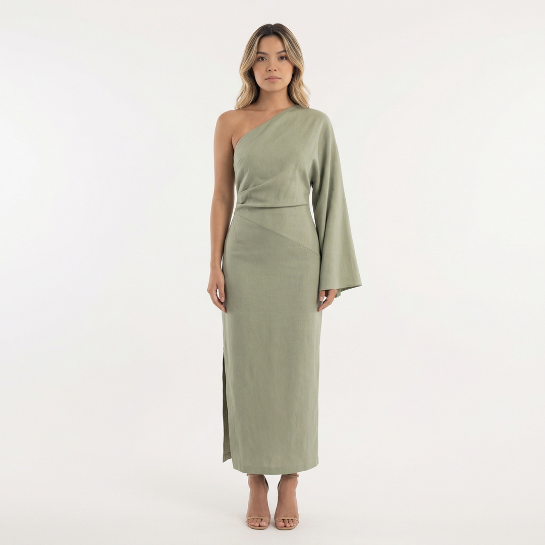 Vestido Midi Asimétrico de Verano
