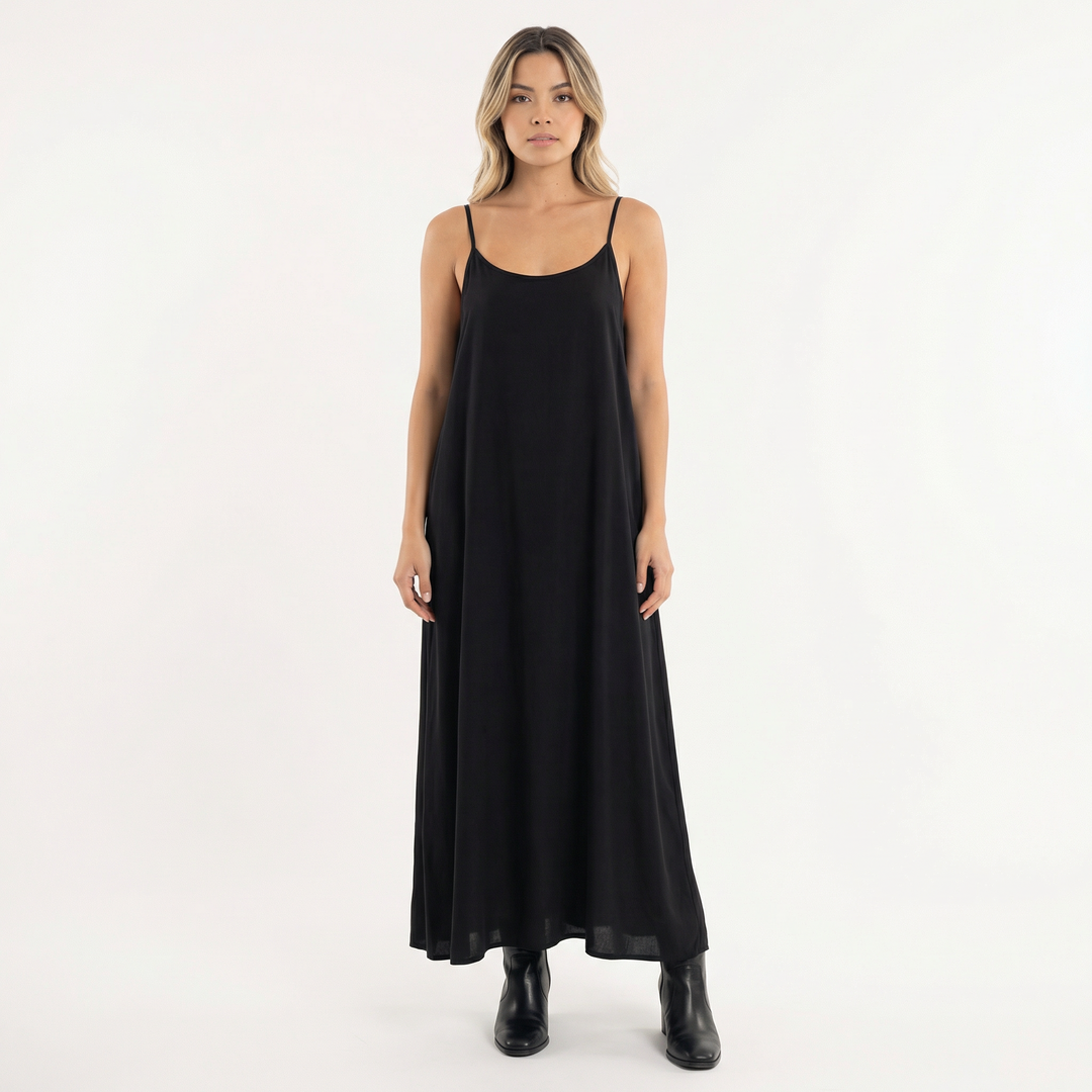Vestido Largo Tirantes Fluido Verano
