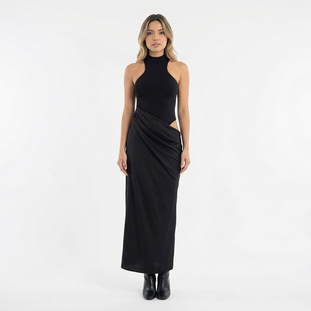 Vestido Largo Satinado Elegante