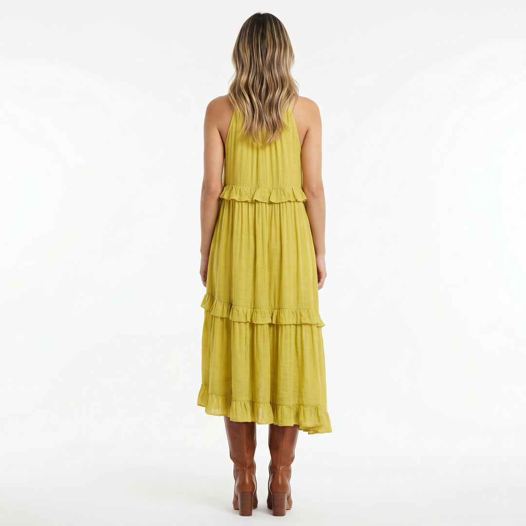 Vestido Largo Veraniego con Volantes