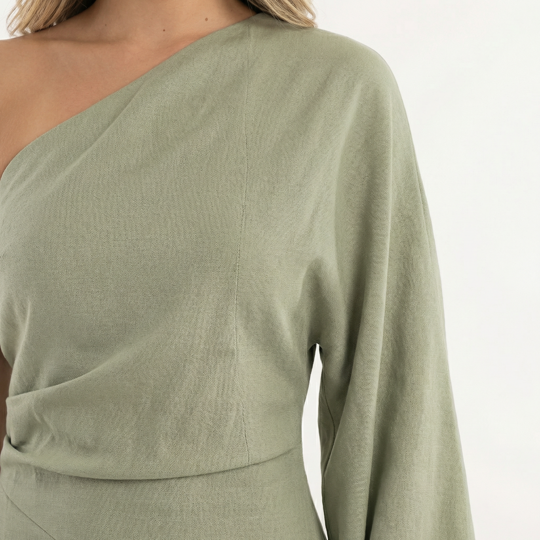 Vestido Midi Asimétrico de Verano