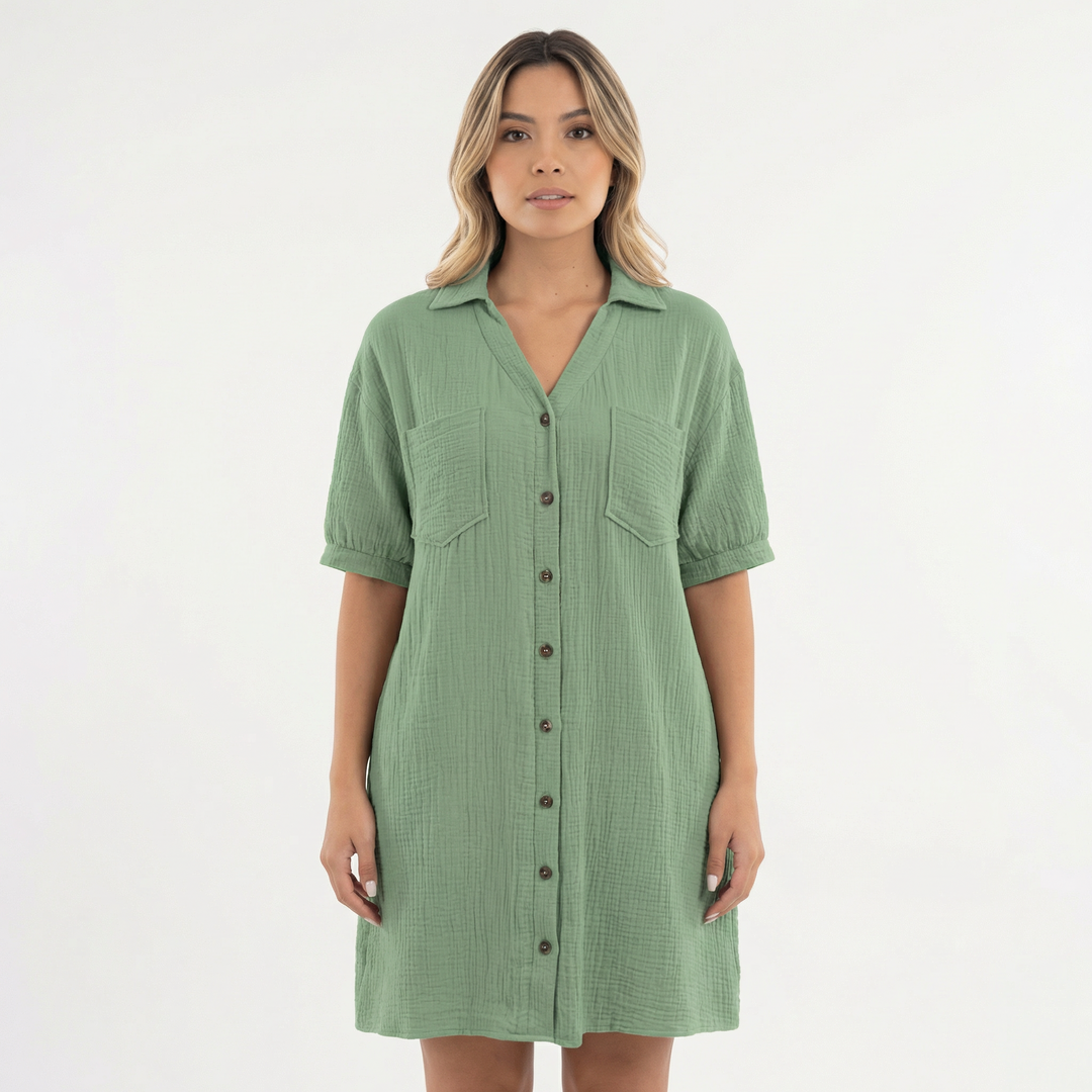 Vestido Camisero Talla Grande