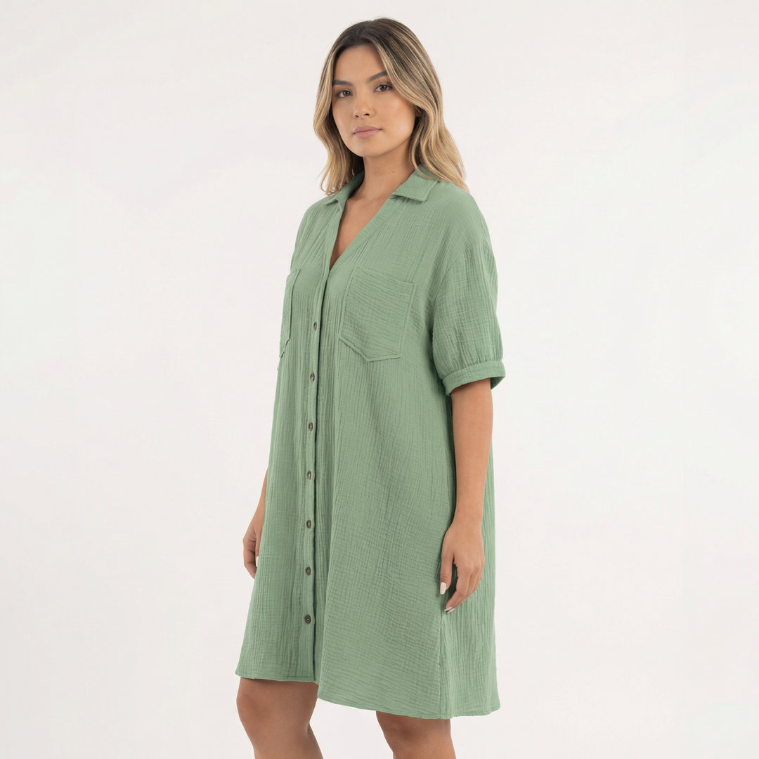 Vestido Camisero Talla Grande