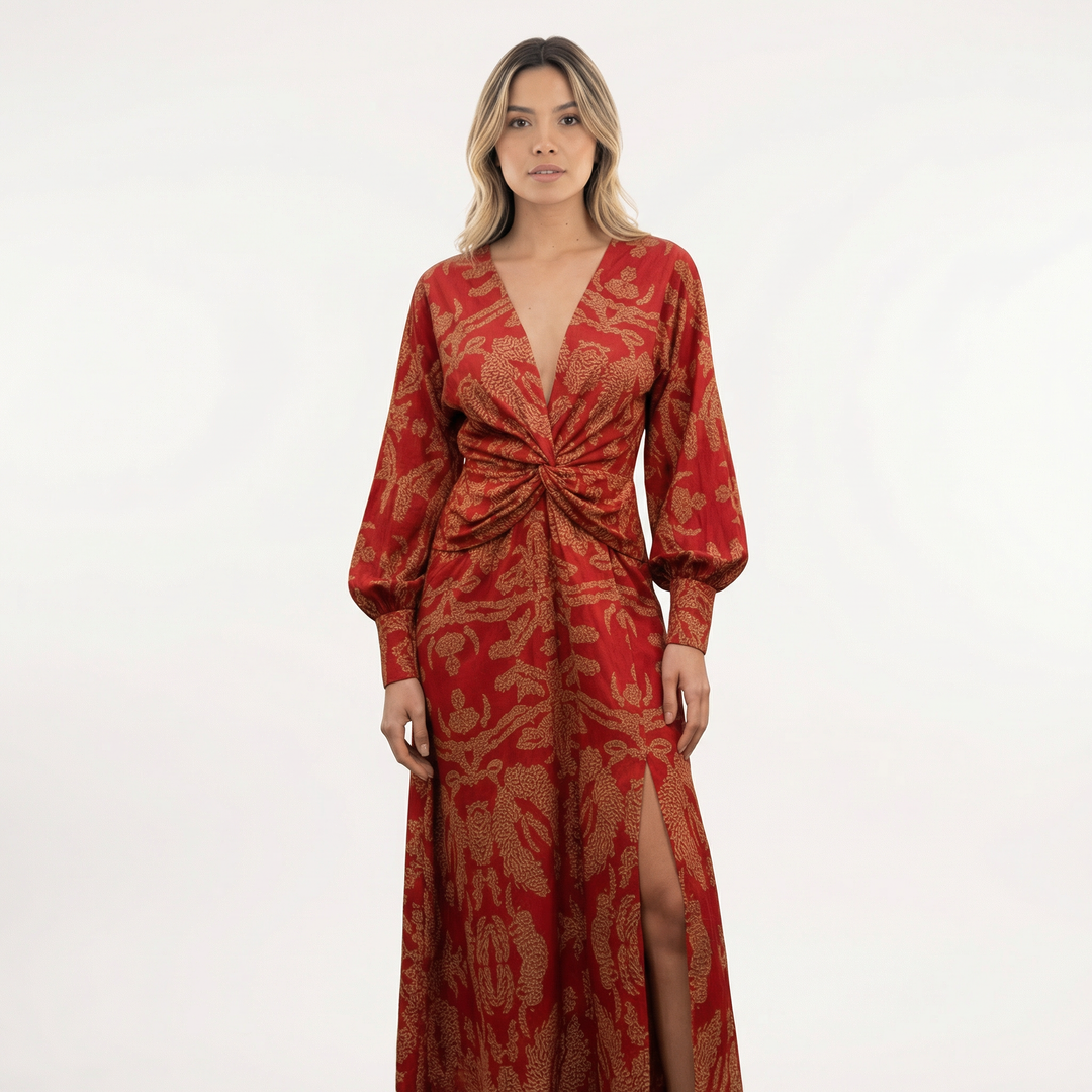 Vestido Elegante de Corte Clásico