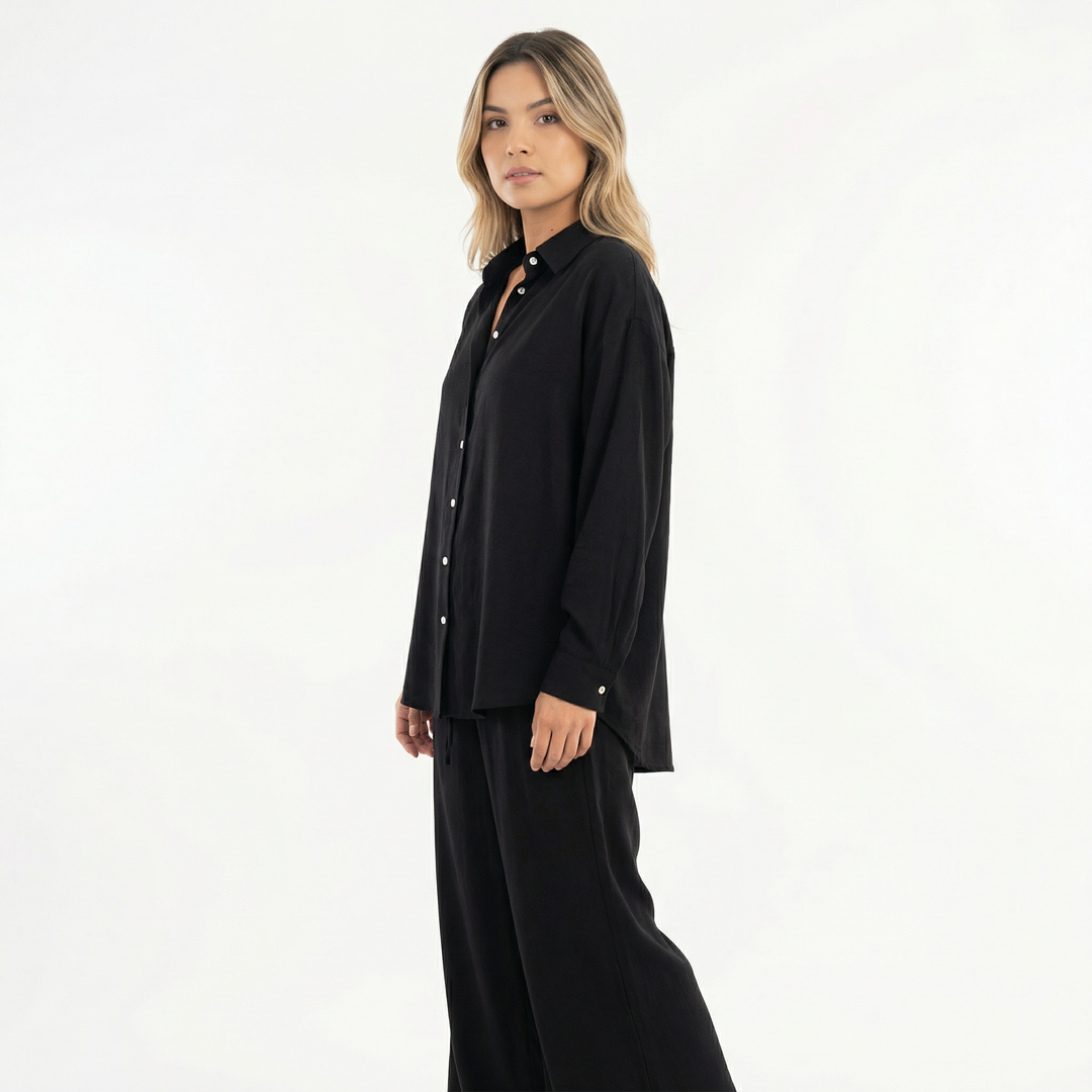Conjunto de lino elegante para mujer