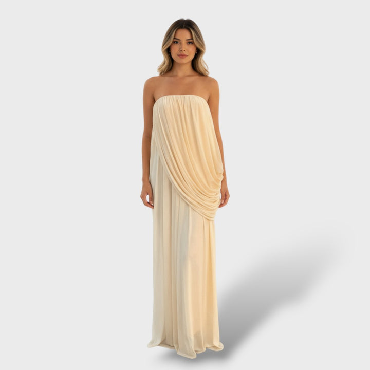 Vestido largo elegante sin espalda