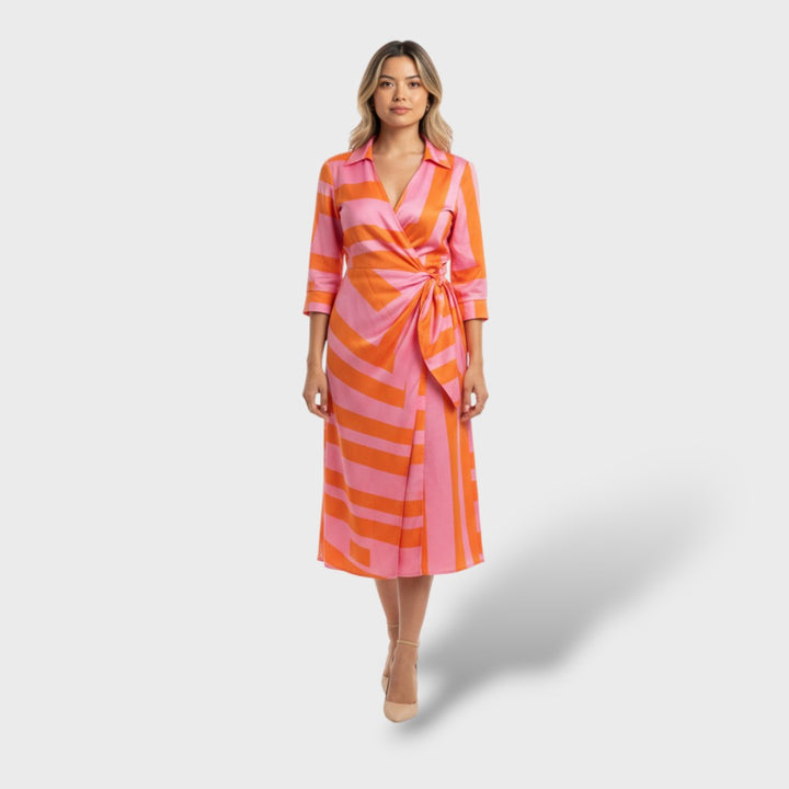 Vestido elegante envolvente de fiesta