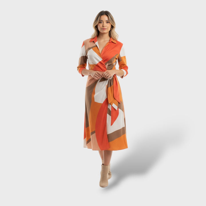 Vestido elegante envolvente de fiesta