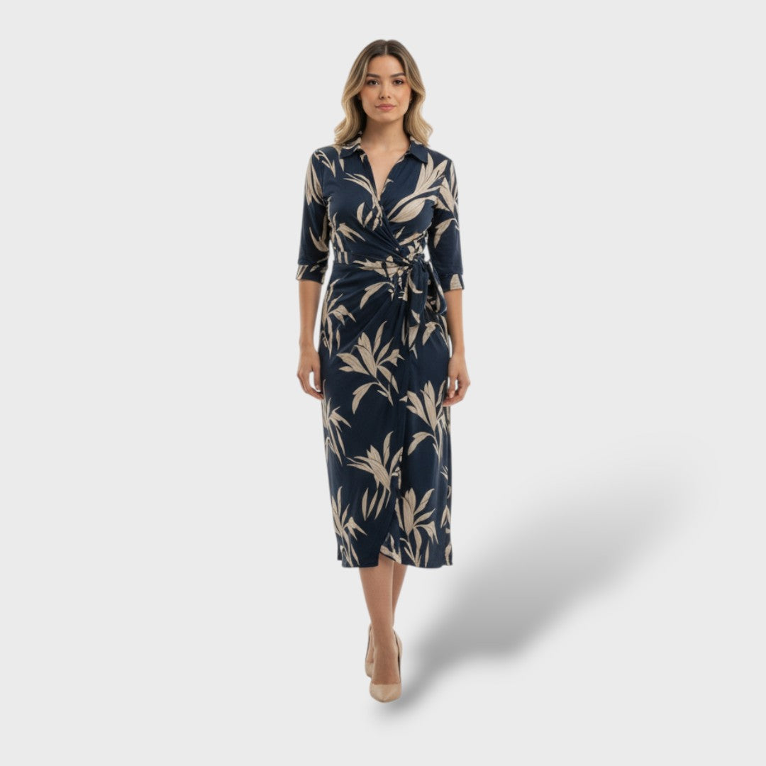 Vestido elegante envolvente de fiesta