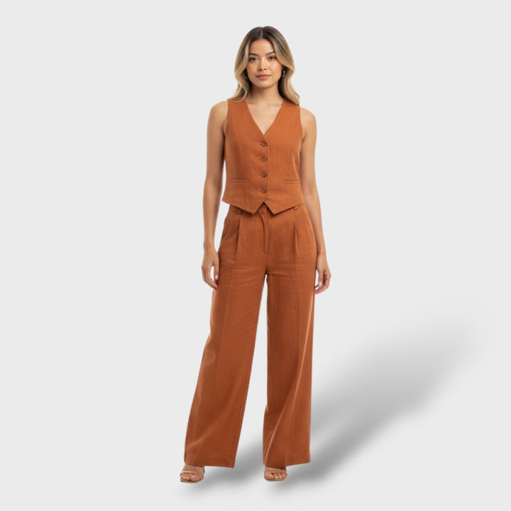 Conjunto de Mujer Algodón y Lino Casual Elegante