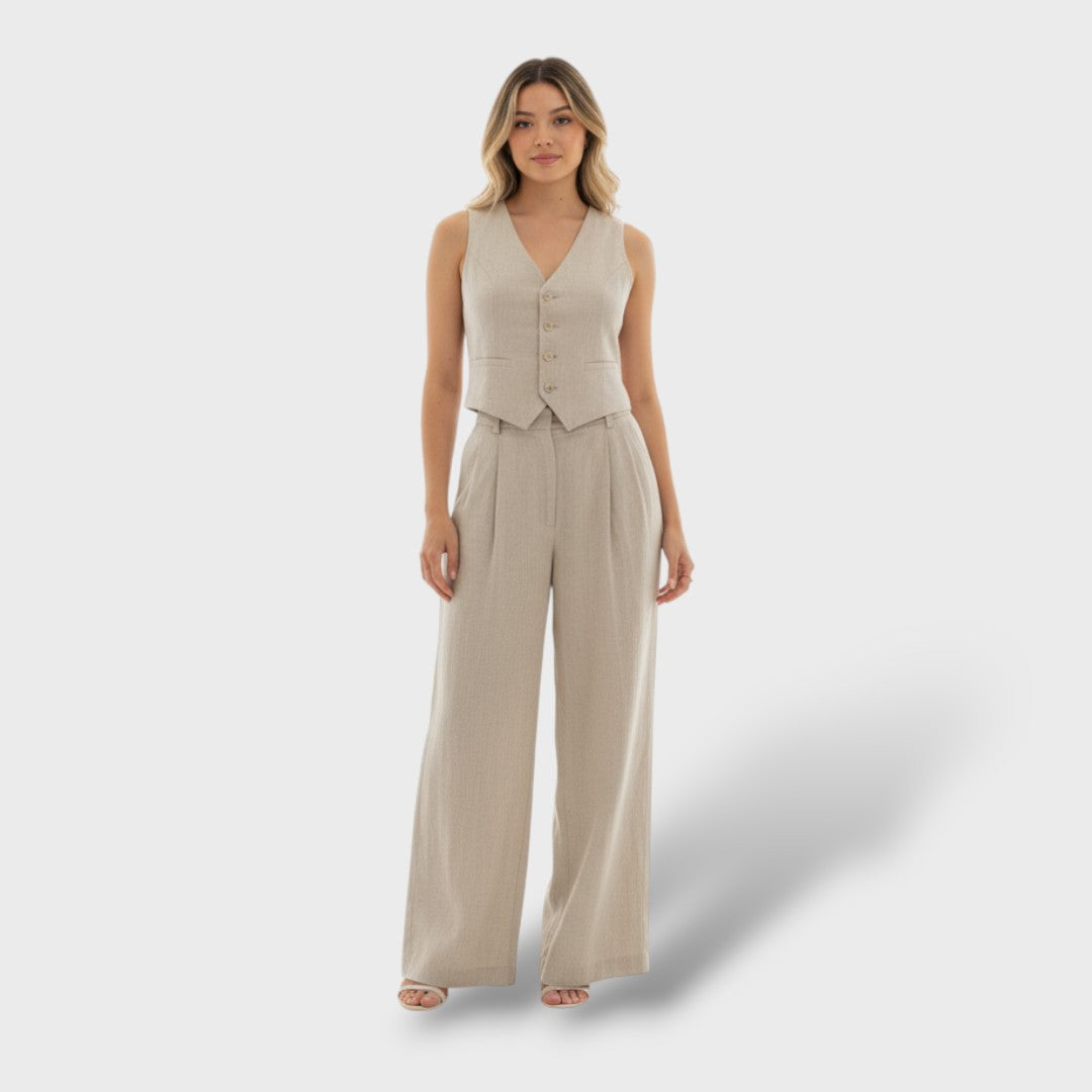 Conjunto de Mujer Algodón y Lino Casual Elegante