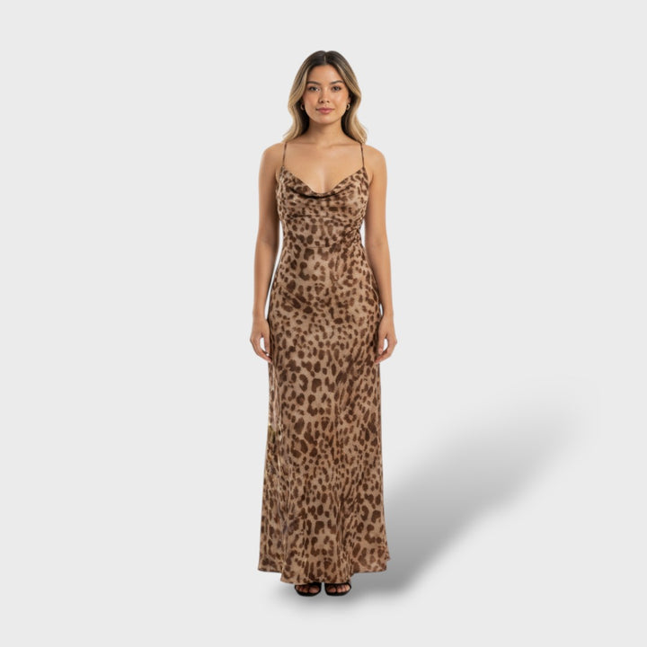 Vestido Leopardo con Tirantes Finos