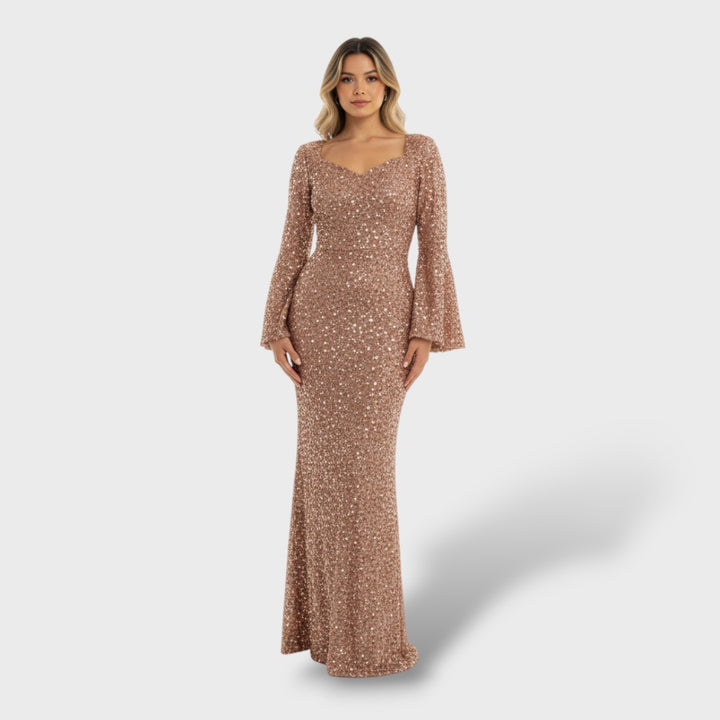 Vestido Sirena Mujer Mangas Largas