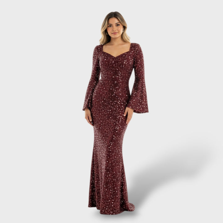 Vestido Sirena Mujer Mangas Largas