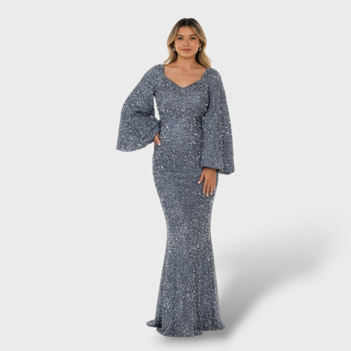 Vestido Sirena Mujer Mangas Largas