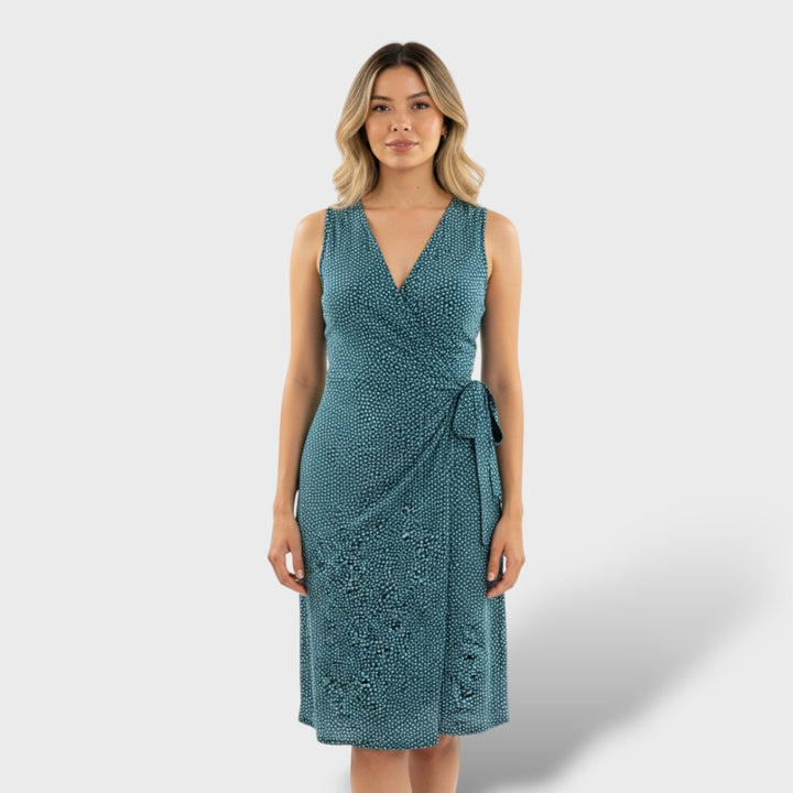 Vestido cruzado elegante mujer